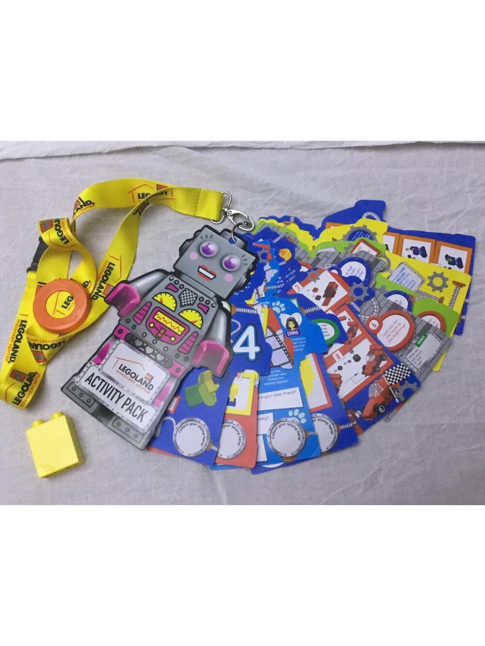Legoland Activity Pack & Lanyard with Badge & Factory Lego Duplo 2X1 Brick